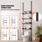 Black-Brown 4-Layer Adjustable Over-Toilet Storage Rack with Aluminum Steel Frame
